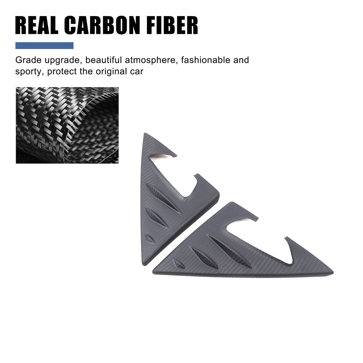 Matte Real Carbon fiber Window A Pillar Triangle Cover Trim for Lotus EMIRA 21+ 16