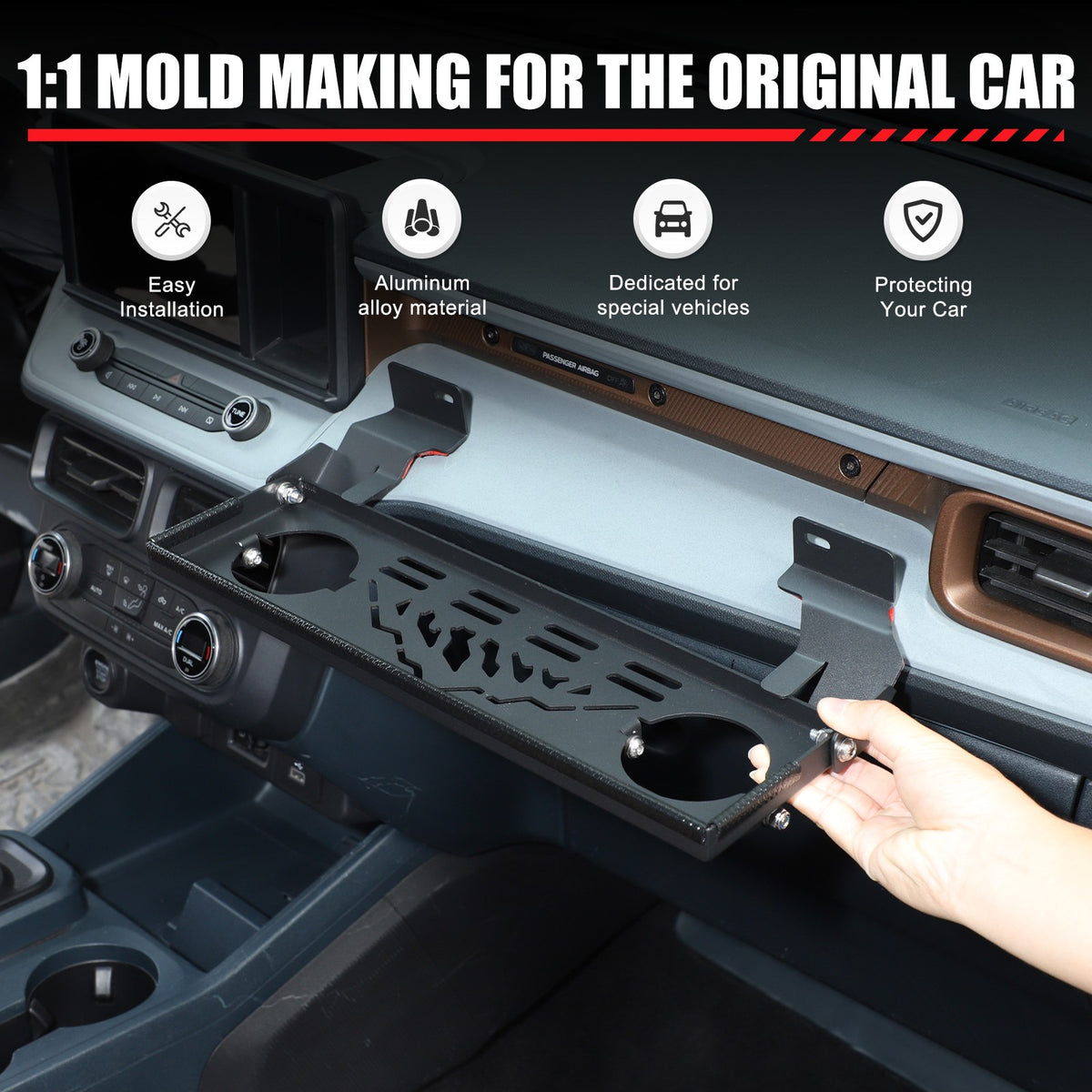 Co-Pilot Multi-Functional Storage Rack Molle Panel For Ford Maverick 2022+ US 6