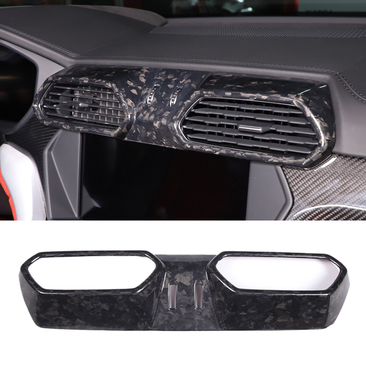 Forged Carbon Central Console Air Vent Outlet Trim For Lamborghini URUS 2018-23 1