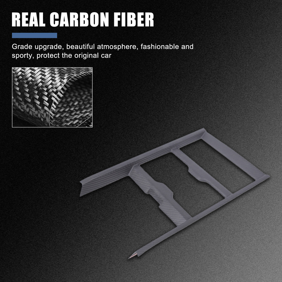 Matte Real Carbon Fiber Center Console Gear Shift Trim For LR Defender L663 25+ 11