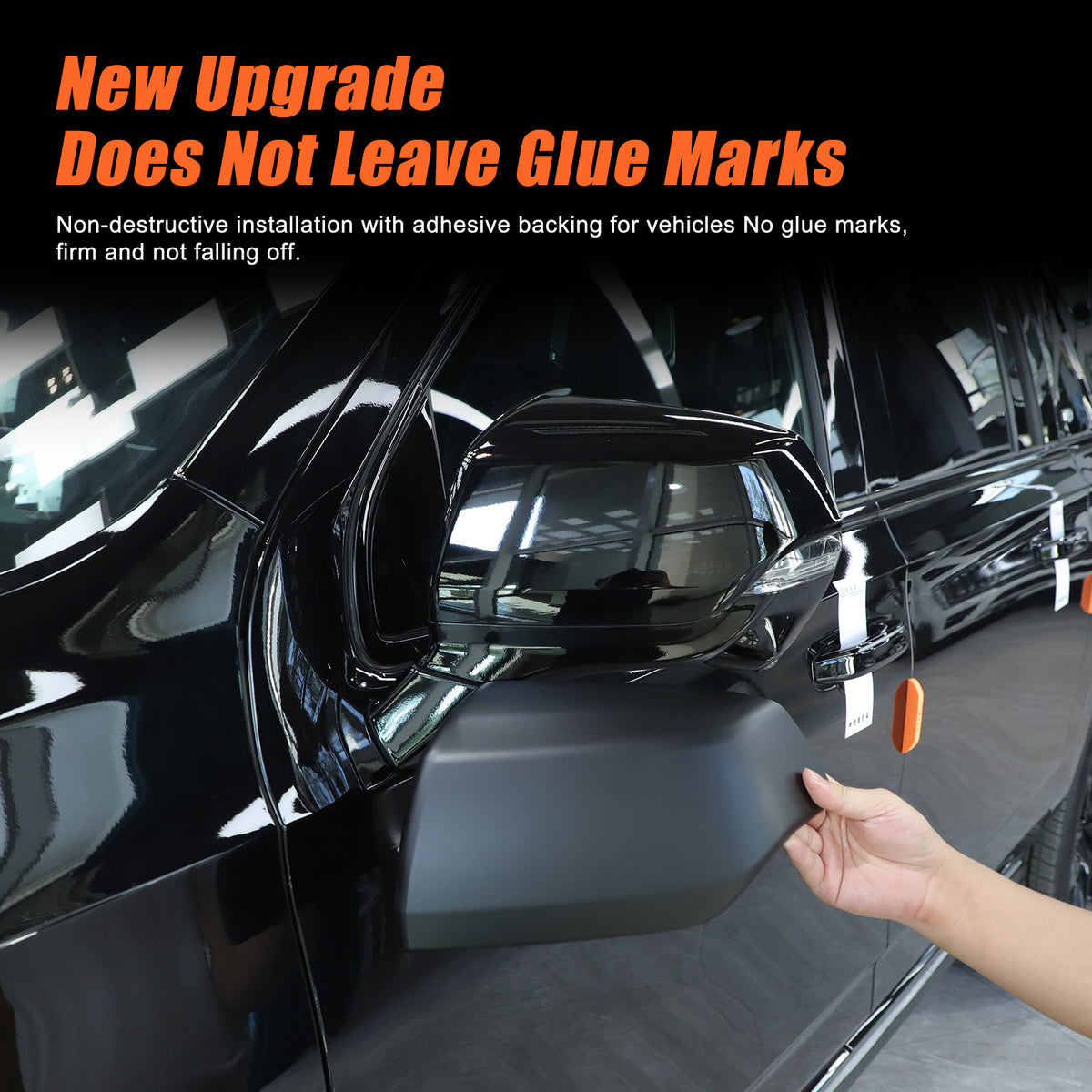Matte Black Side Rearview Mirror Cover Caps For Cadillac Escalade 2021-2023 US 3