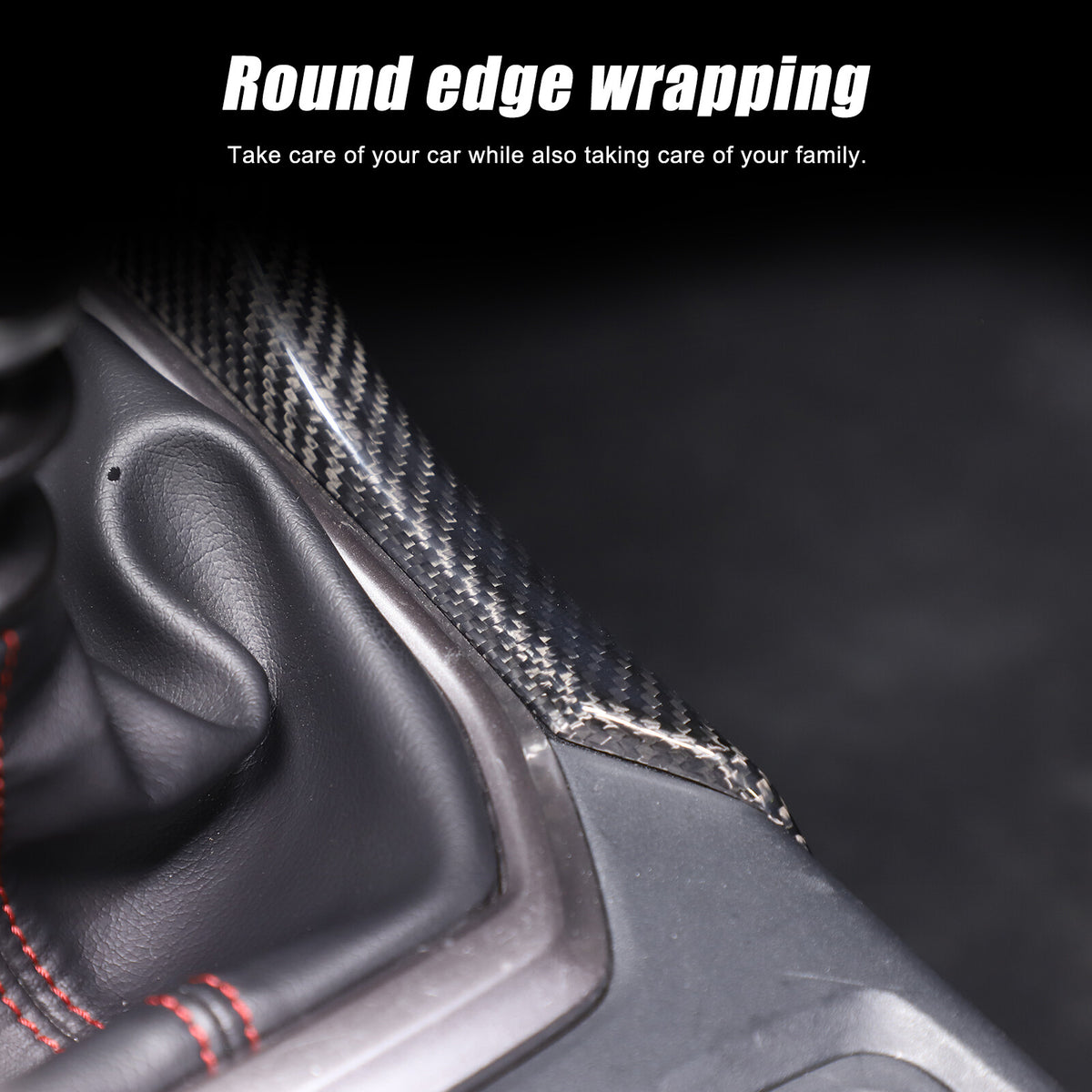 Real Carbon Fiber Side Gear Shift Box Cover Trim For Subaru WRX STI VB 2022-2024 15