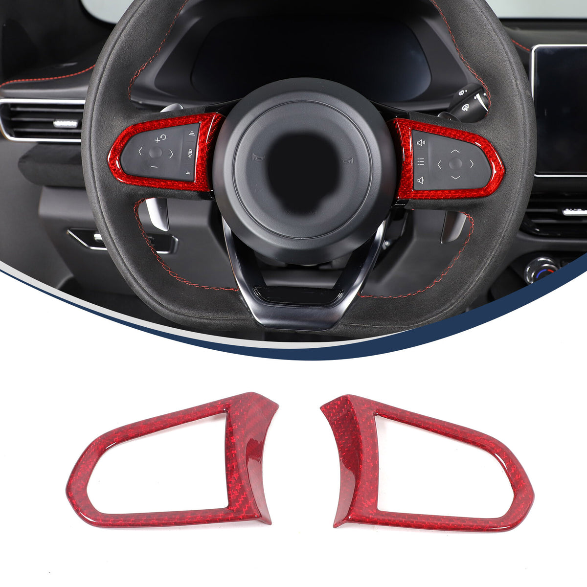 Red Real Carbon Fiber Interior Exterior Conosle Trim Cover For Lotus EMIRA 21-25 62