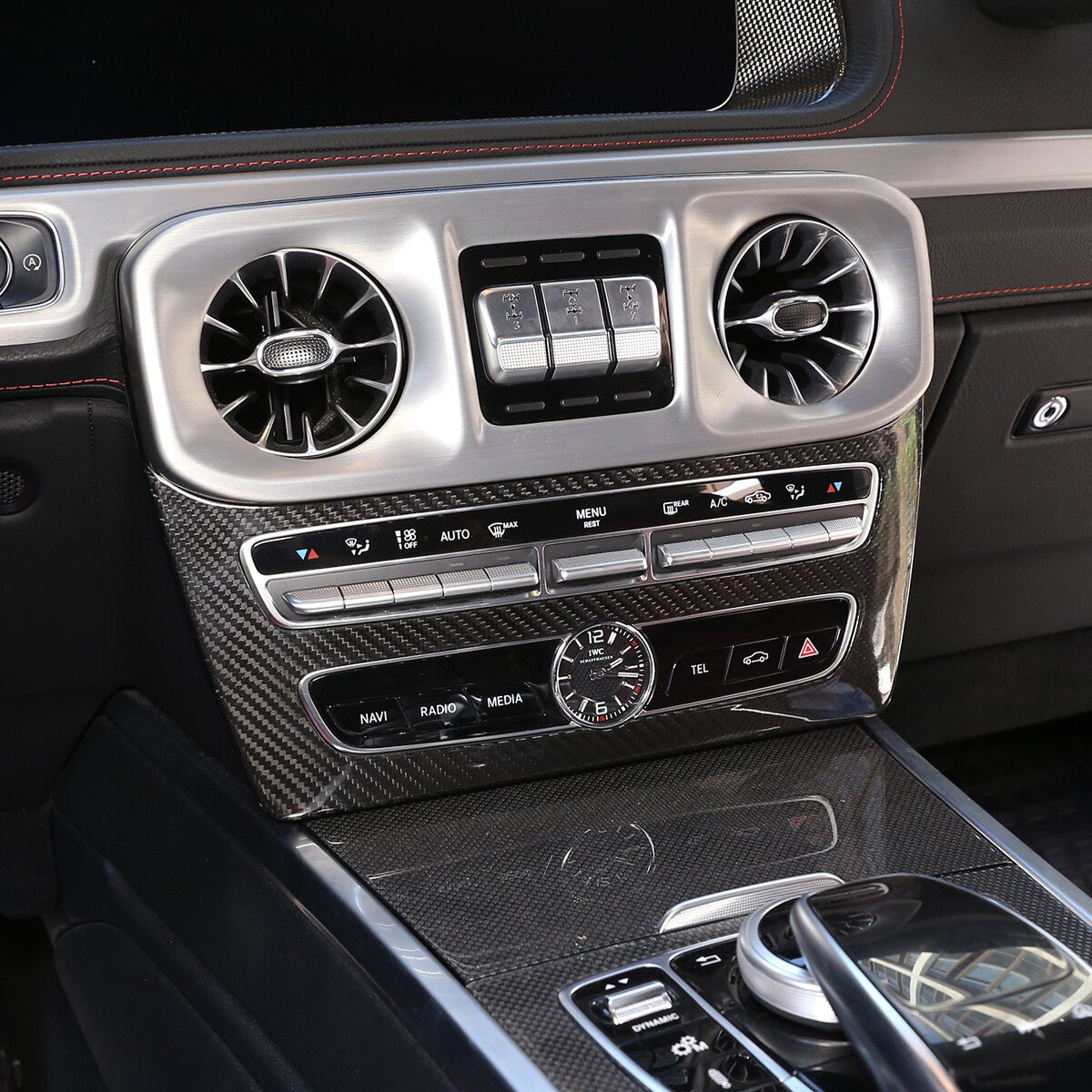 Carbon Fiber Center Console Mode Frame Trim Cover For Benz G Class W463 2019-20 3