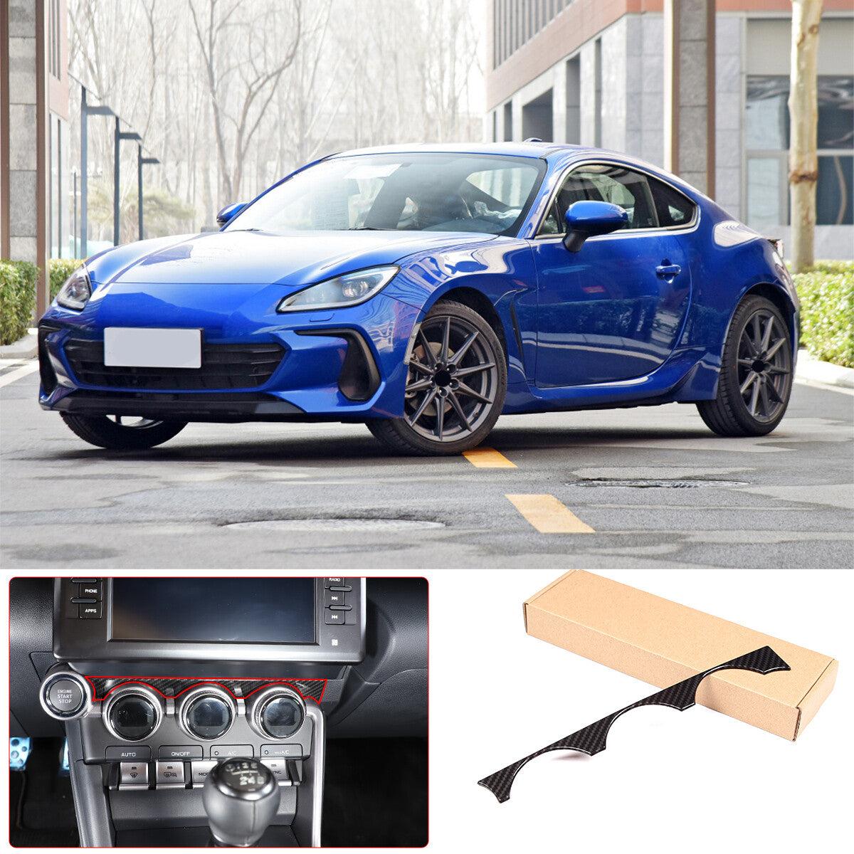 ABS Carbon Fiber Interior Center Console Trim Set Fits For GR86/BRZ 2022-2025 US - Variants 6-10 44