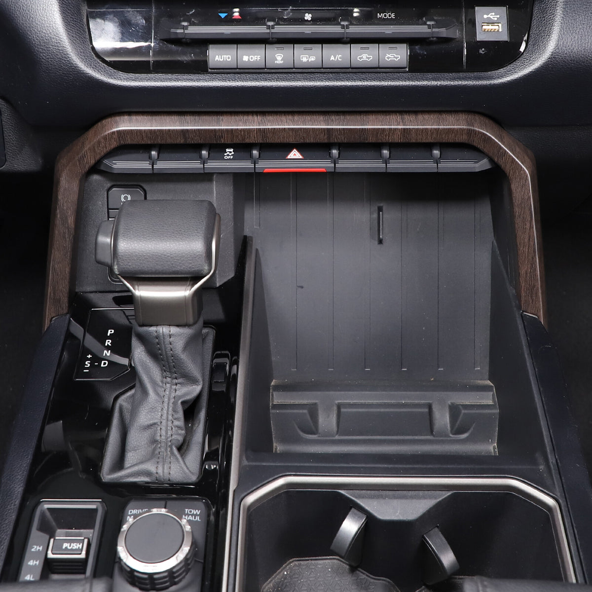 Oak Grain ABS Center Console Side Trim For Toyota Tundra Sequoia 2022-2026 US 5