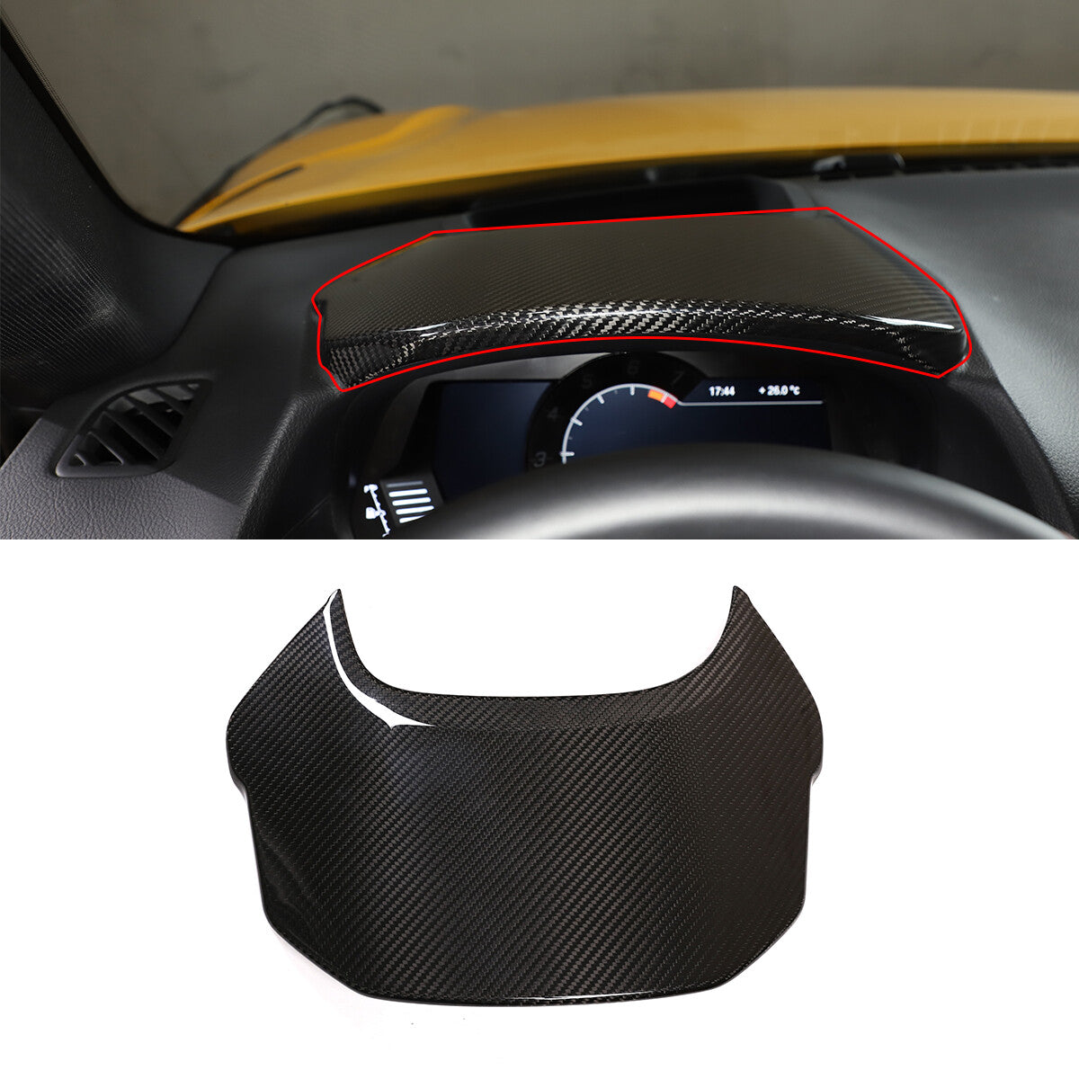Carbon Fiber Interior Instrument Cluster Panel Cover For Toyota Supra 19-24 11