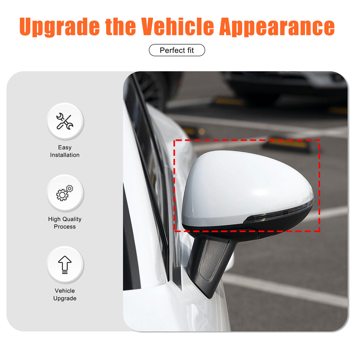 ABS Carbon fiber Side Rear Mirror Cover Caps Trim For Porsche Macan 2011-2021 US 17
