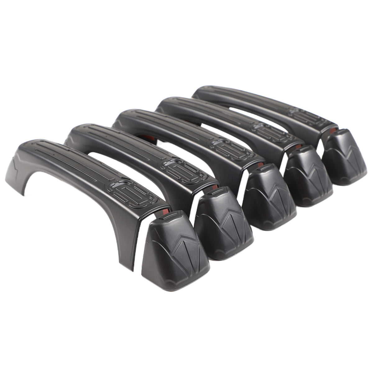 Mecha Matte Black ABS Door + Tailgate Handle Cover Trim For Hummer H3 2005-2009 17