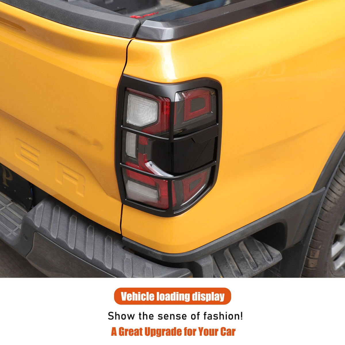 Matte Black ABS Tail Light Frame Trim For Ford Ranger T9 2023+ US 12