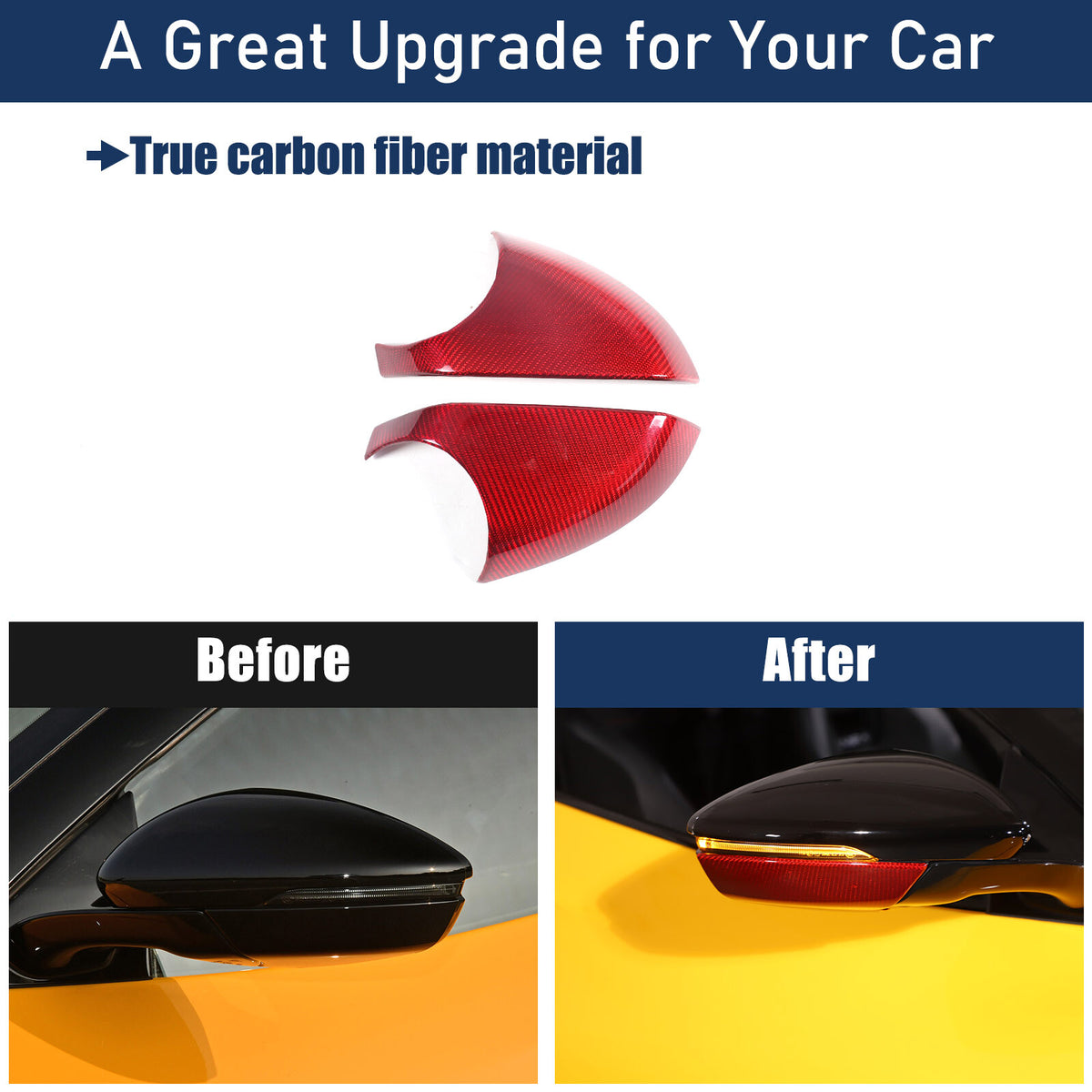 Red Real Carbon Fiber Interior Exterior Conosle Trim Cover For Lotus EMIRA 21-25 77