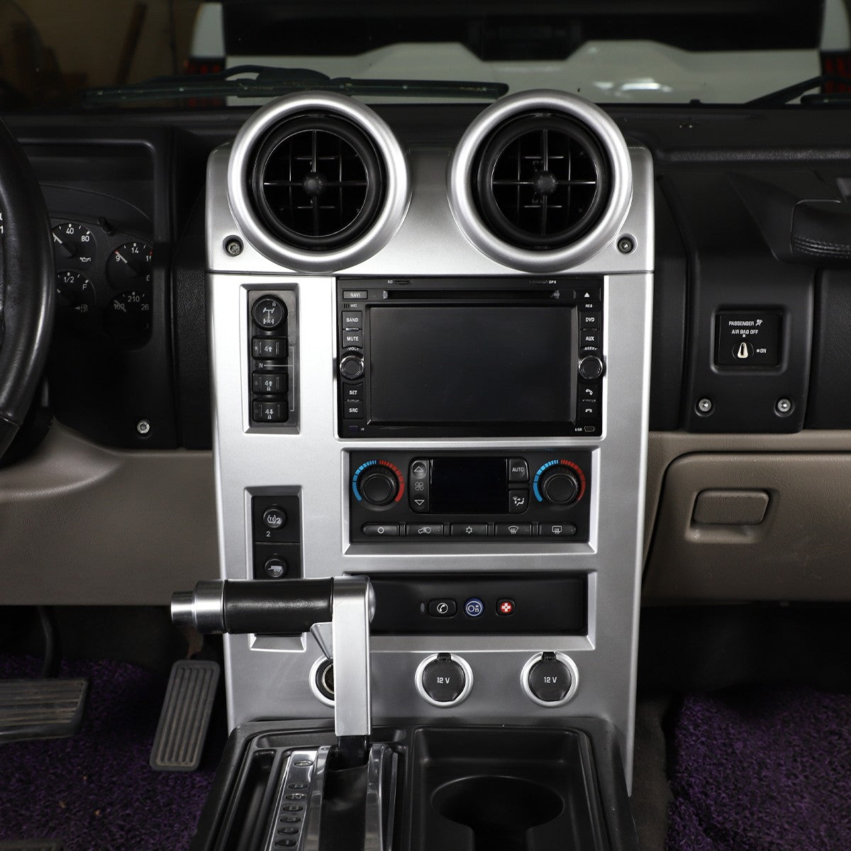 Silver Interior Air Condition Panel Cover Trim For Hummer H2 2003-2007 7