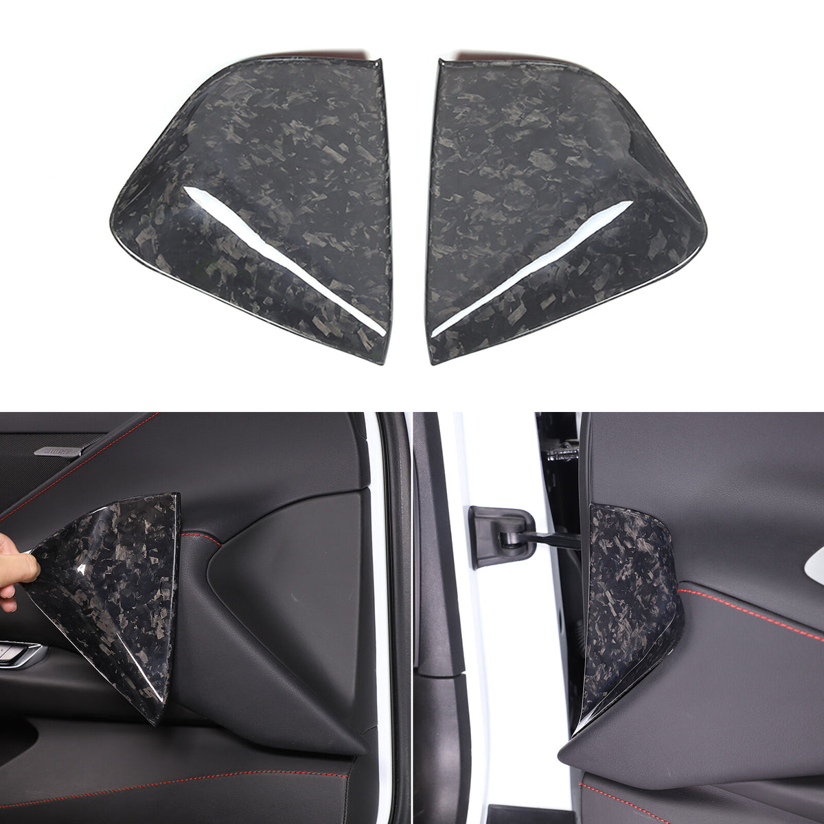 Forged Carbon Fiber Dashboard Side Air Outlet Vent Cover Trim For Corvette C8 19