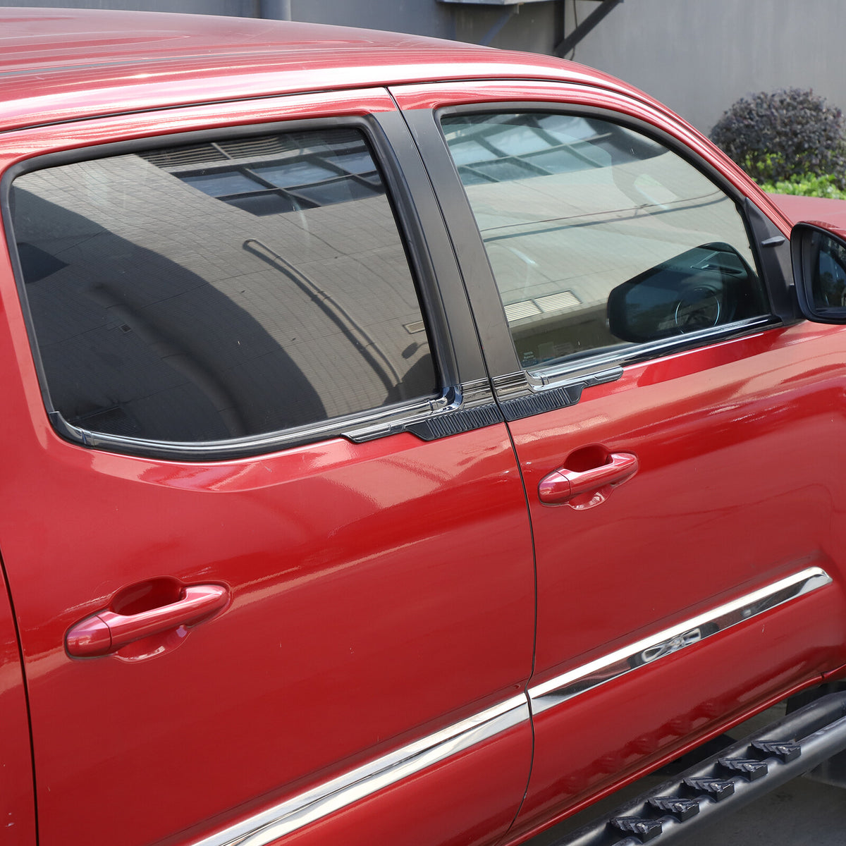 Black ABS Exterior Window Bottom Sill Trim Strip For Toyota Tacoma 2015-2022 2