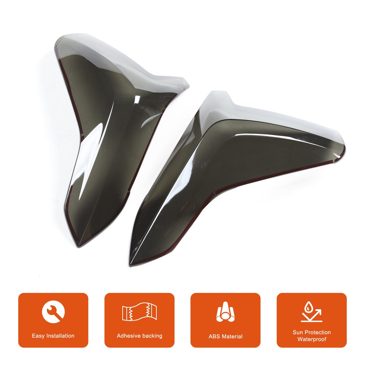 Smoke Black ABS Tail Light Lens Cover Overlay For Cadillac CT5 2020-2026 13