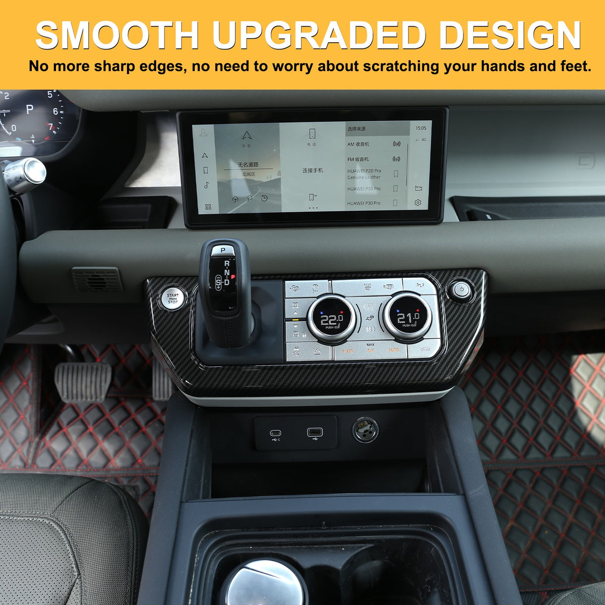 Start Stop AC Control Mode Button Sticker Kit For Land Rover Defender L663 20+ 22