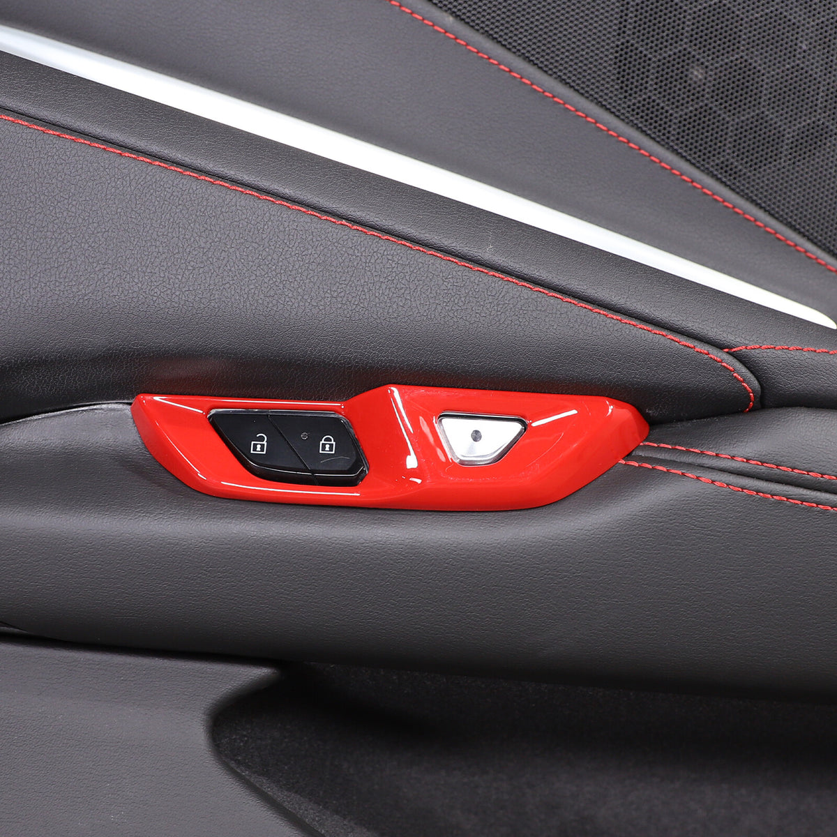 Red Full Interior Set Dash Panel Decor Cover Trim Kit For Corvette C8 2020-25 - Variants 16-20 25