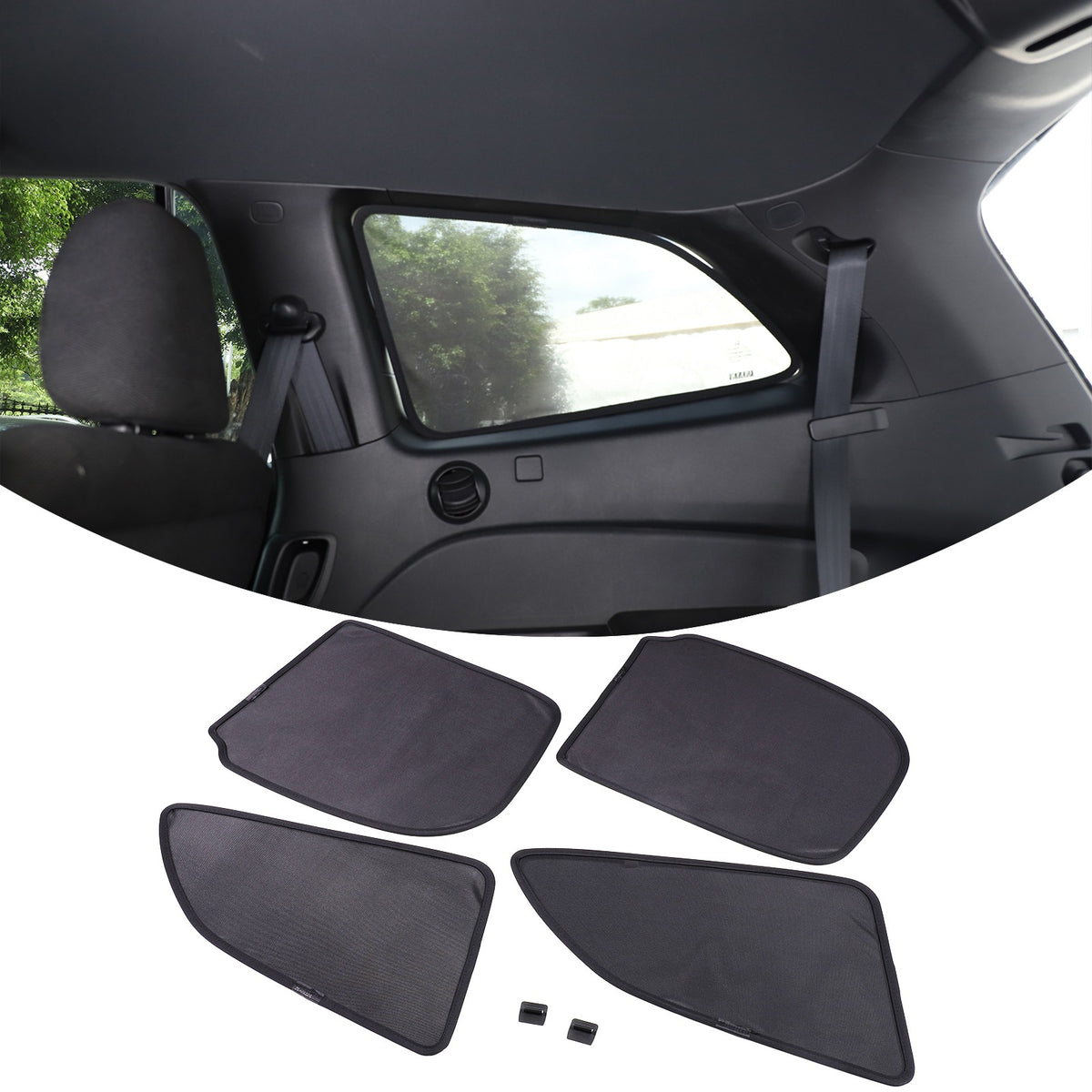 Rear Tailgate Window Mesh Screen Sunshade Sun Cover For Honda Pilot 2016-2022 16