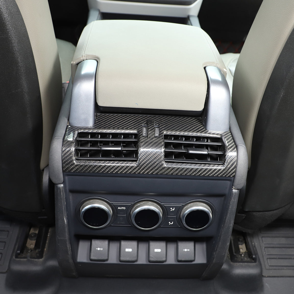 Real Carbon Fiber Rear Air Outlet Vent Panel Trim Cover For LR Defender 2020-24 10