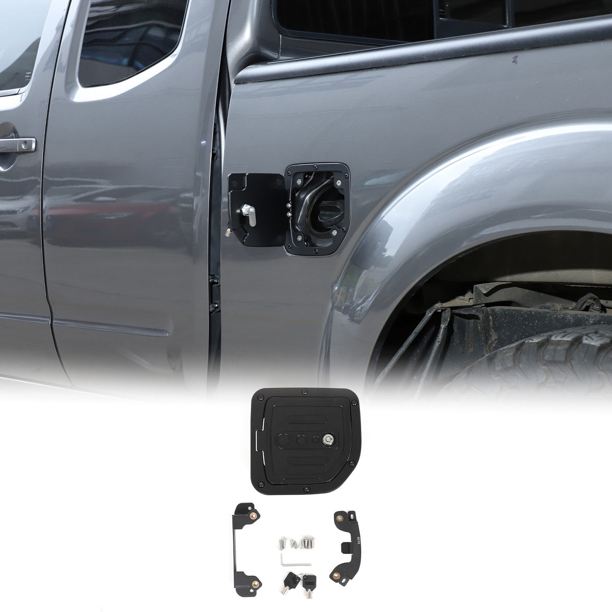Alloy Steel Fuel Tank Cap Anti-Theft Lock For Nissan Frontier King Cab 2009-17 15