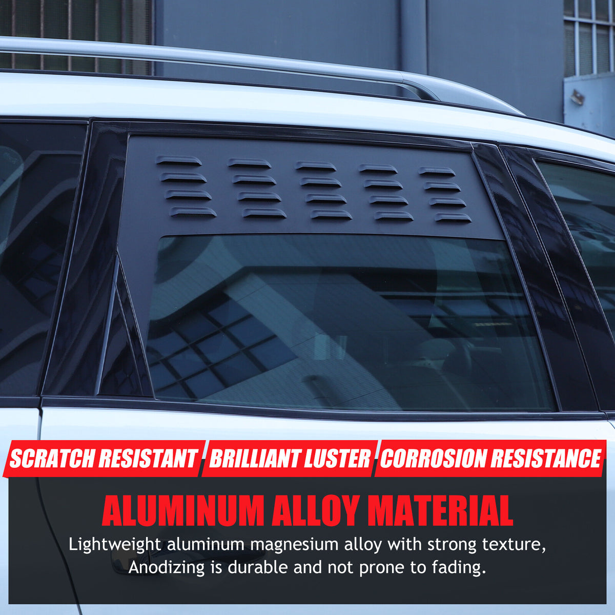 Rear Door Window Louver Air Vent Panel Trim Cover For Nissan Pathfinder 2013-18 16