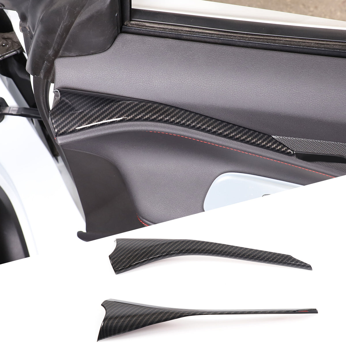 ABS Carbon Fiber Interior Full Cover Trim Kit Set For Corvette C8 2020-2025 80