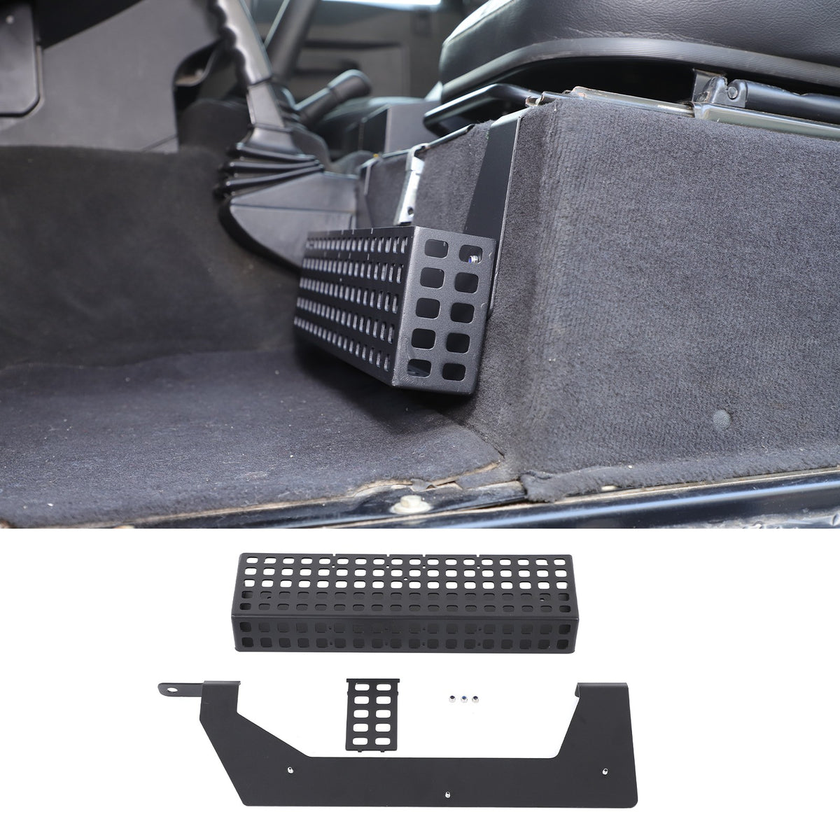 Aluminum Driver Seat Underseat Storage Basket Trim For LR Defender L316 2004-18 21