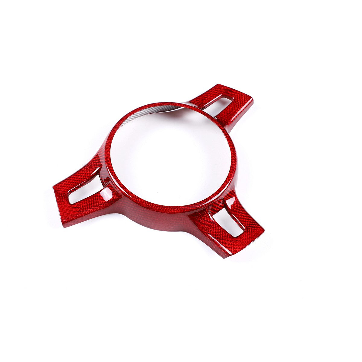 Red Real Carbon Fiber Steering Wheel Trim Cover For Porsche 911 2010-2015 4