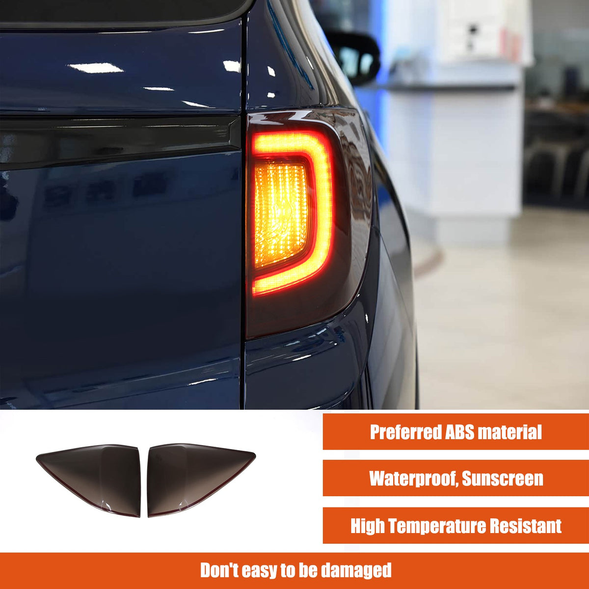 Transparent Gray ABS Tail Light Tint Cover Trim For Honda Passport 2019-2023 16