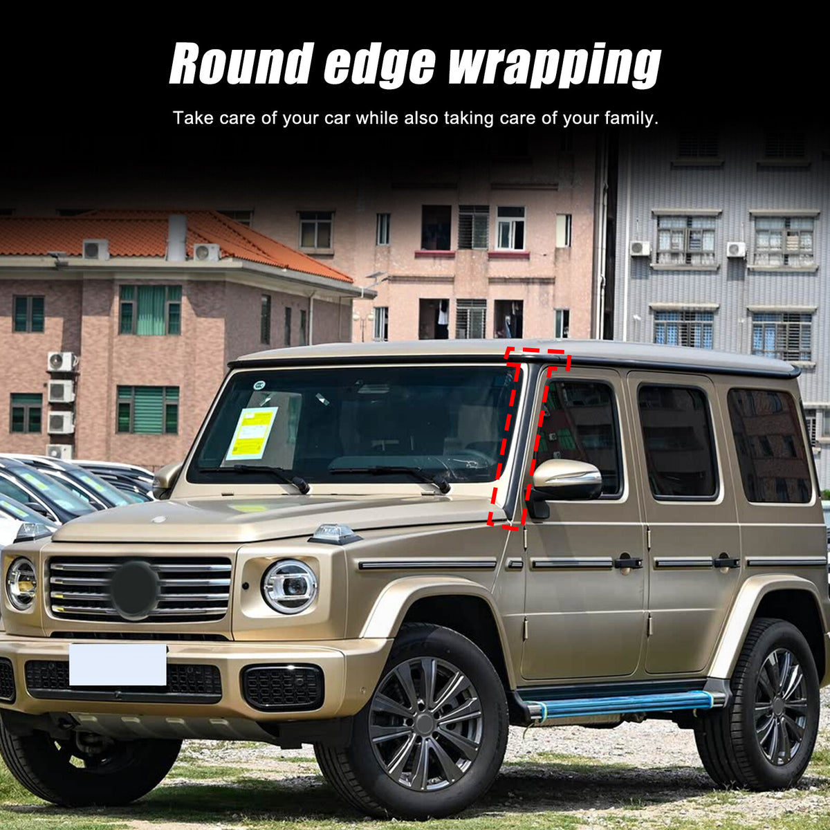 Real Carbon Fiber A-Pillar Trim Cover For Benz G-Class G500 W465 2025+ US 11