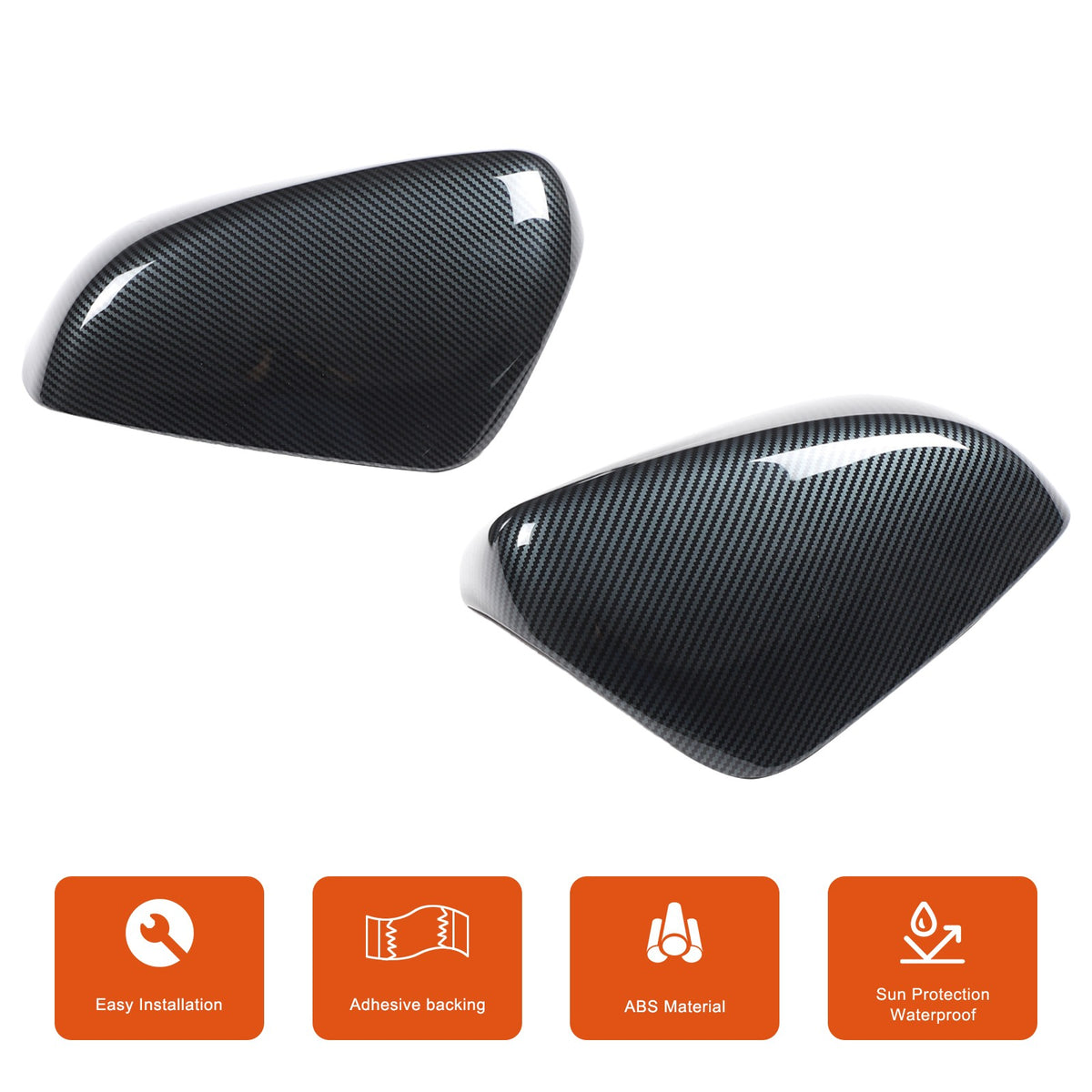Carbon Fiber ABS Rearview Mirror Cover Trim For Subaru Outback 2026+ 8