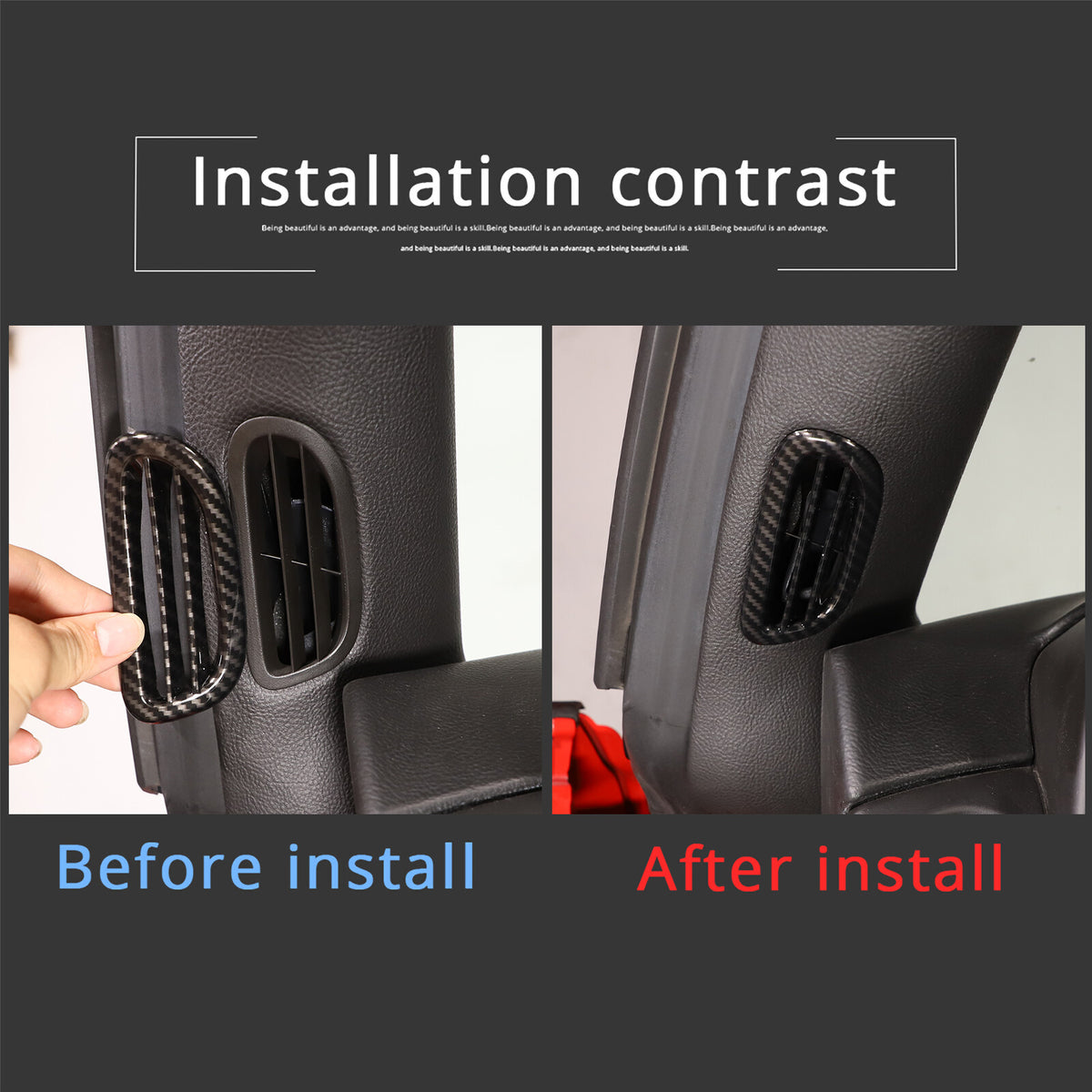 ABS Carbon Fiber Interior Exterior Cover Trim Kit For Corvette C6 2005-2013 15