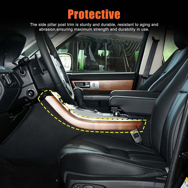 Silver Center Gear Shift Side Strip Trim For LR Range Rover Sport L320 2005-2013 12