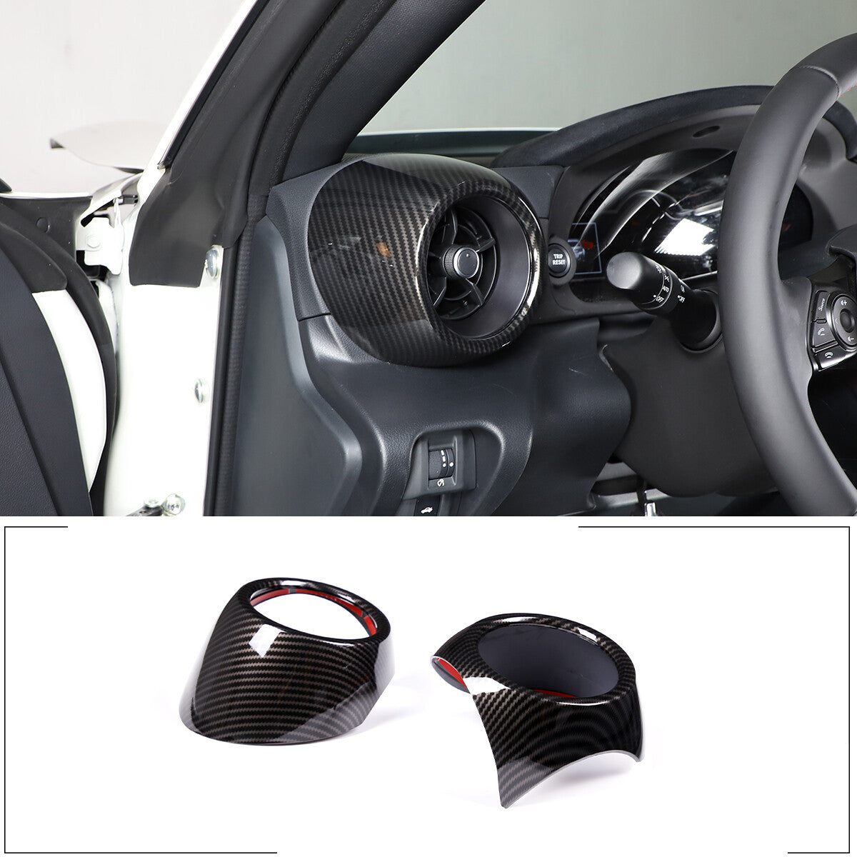 ABS Carbon Fiber Interior Center Console Trim Set For GR86/BRZ 2022-2024 US - Variants 11-15 25