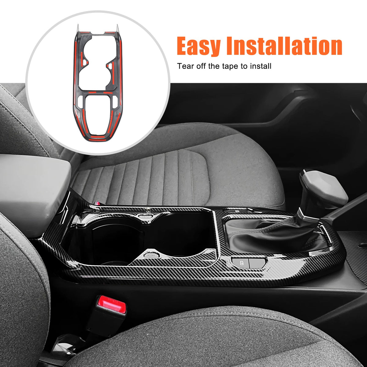 ABS Carbon fiber Interior Cover Trim Decor Accessories For Kia K4 2025+ 3