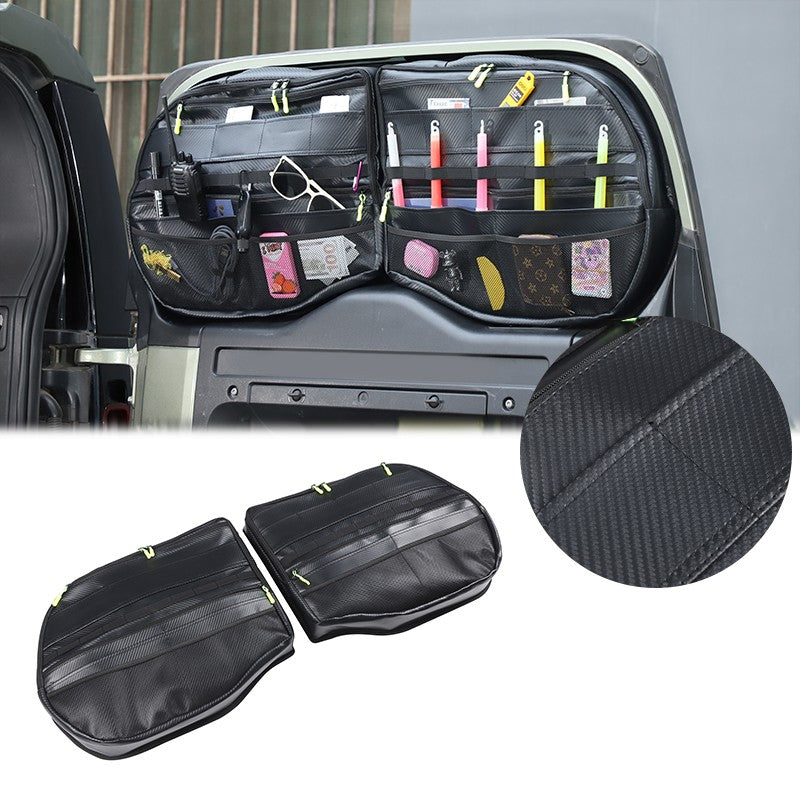 Carbon Pattern Tailgate Window Storage Bag For Land Rover Defender L663 2020+ 1