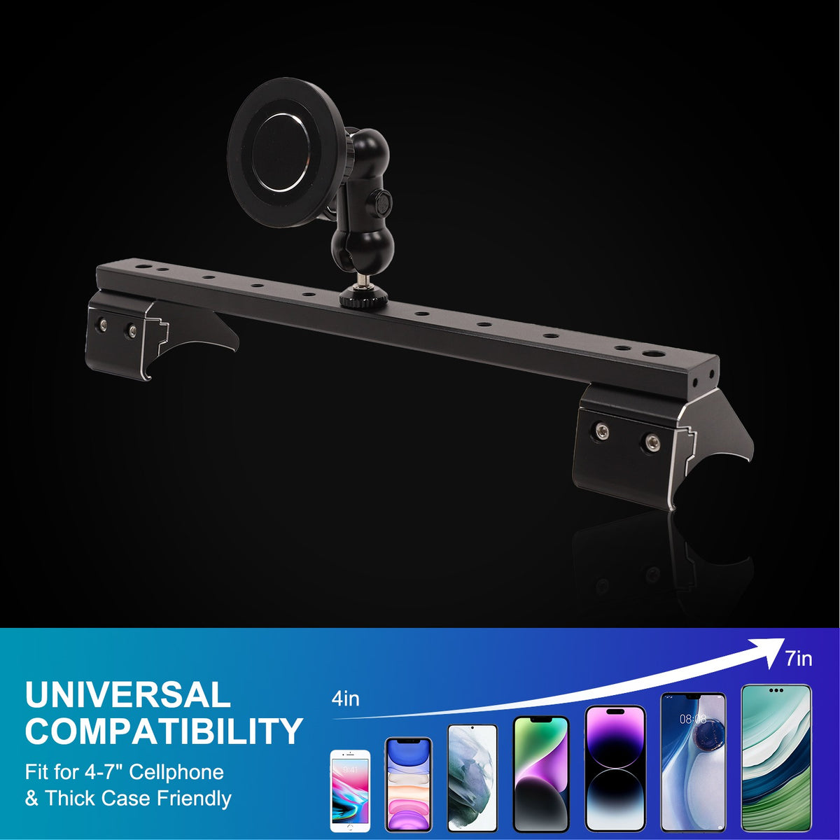 Magnetic Console Multi-Function Phone Mount Bracket For Toyota FJ Cruiser 07-21 9