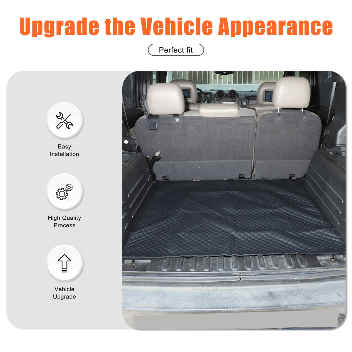 Cargo Trunk Tray Cargo Liner Rear Trunk Floor Mat For Hummer H2 2003-2009 US 3