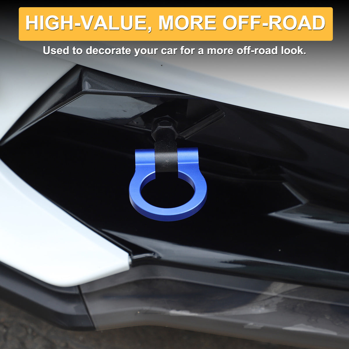 Blue Aluminum Front & Rear Track Racing Tow Hook Trailer For Corvette C8 2020+US 8