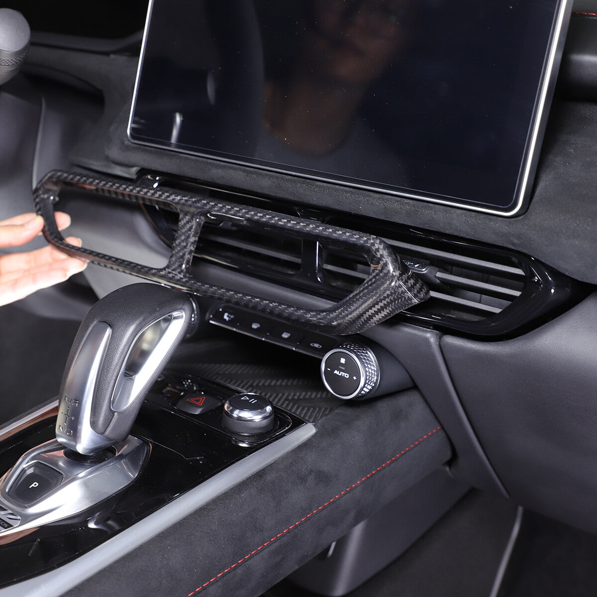 Real Carbon Fiber Center Console Air Vent Panel Trim For Lotus EMIRA 2021-25 4