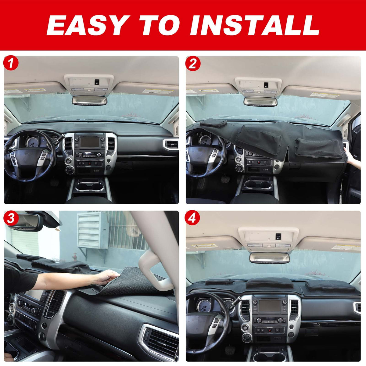 Interior Center Console Dashboard Storage Bag For Nissan Titan 2016-2023 US 6