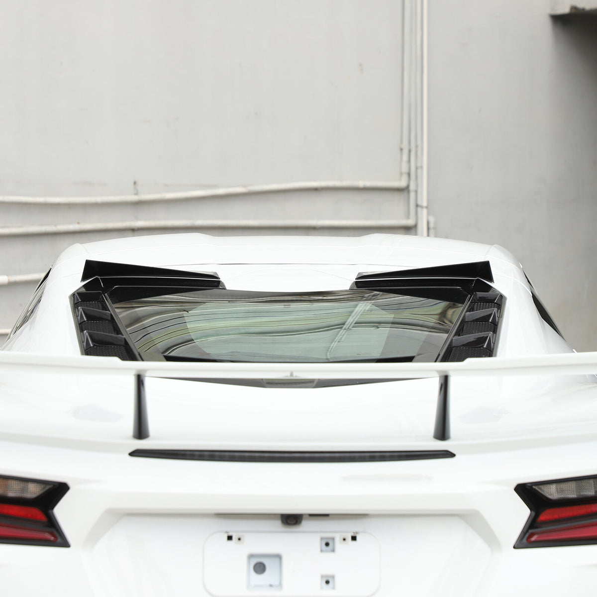 Matte Black Rear Windshield Spoiler Trim Strip For Corvette C8 Coupe 2020+ 2