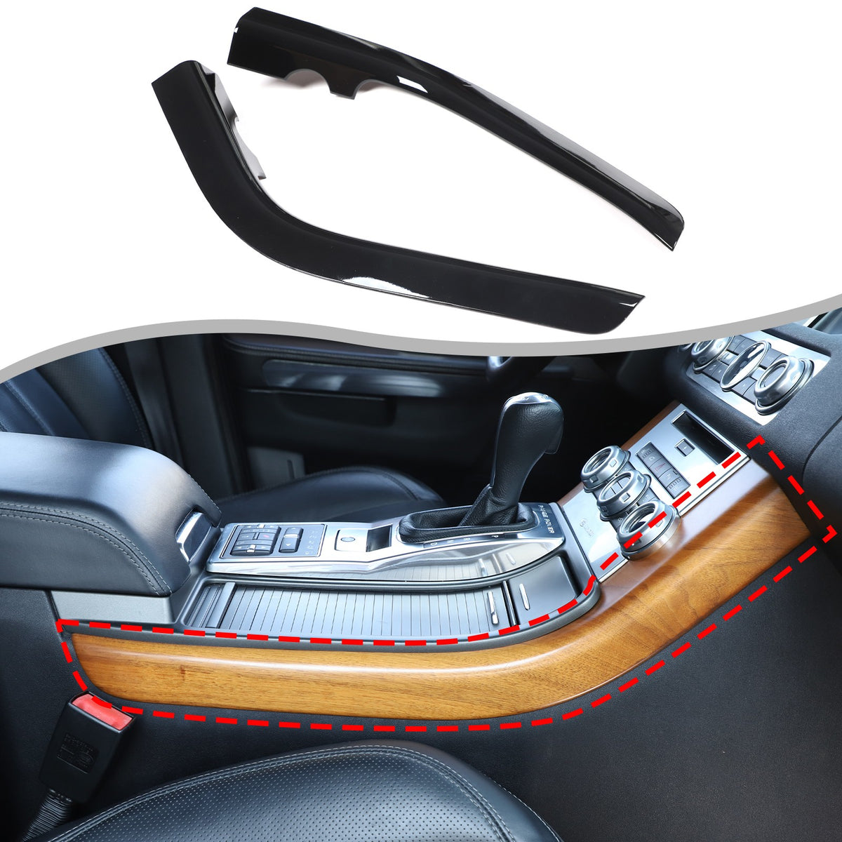 Piano Black Center Console Side Trim For LR Range Rover Sport L320 2010-2013 US 13