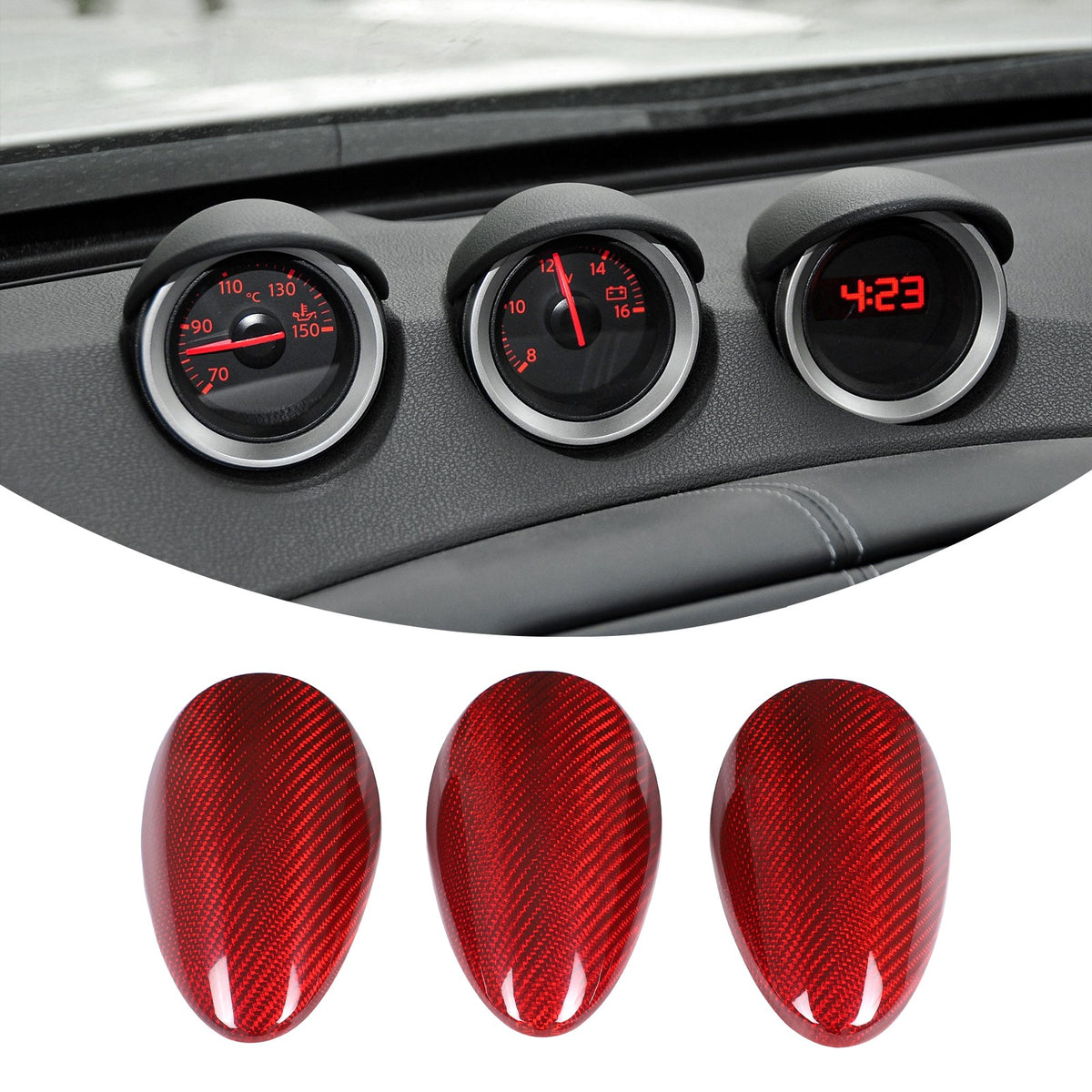Red Real Carbon Fiber Interior Center Console Trim For Nissan Z 400Z RZ34 2023+ 98