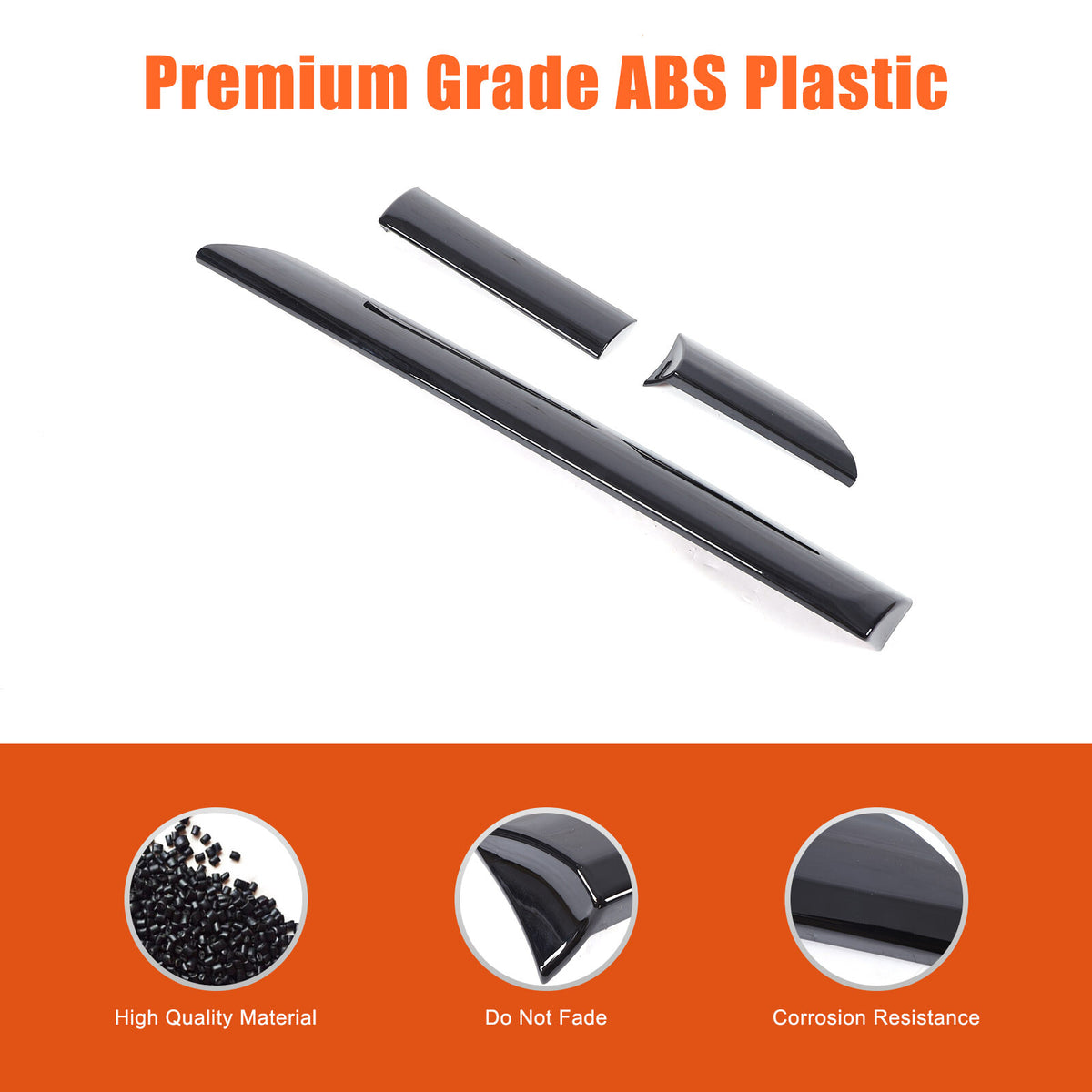 Glossy Black ABS Dashboard Cover Strip Trim For Toyota Tundra 2014-2021 17