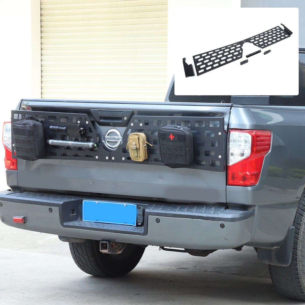 Rear Bed Molle Panel Truck Bed Tailgate Molle Panel For Nissan Titan 16-23 US 18