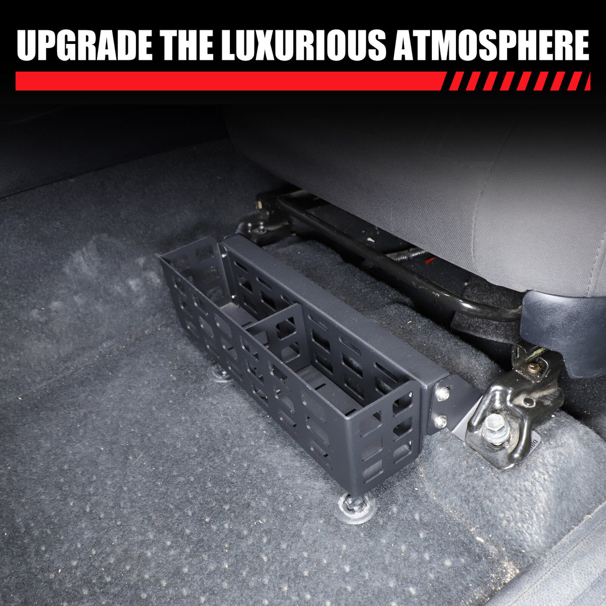 Aluminum Alloy Under Seat Storage Basket Tray For Toyota Tacoma 2016-2022 15