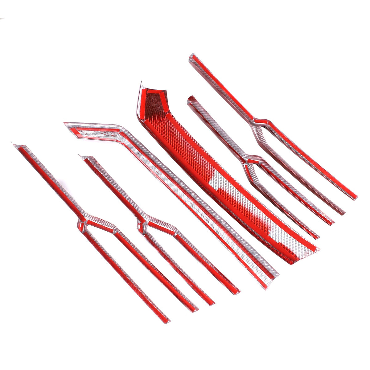 Red Real Carbon Fiber Front Grille Strip Trim For Lamborghini Urus 2018-2021 9