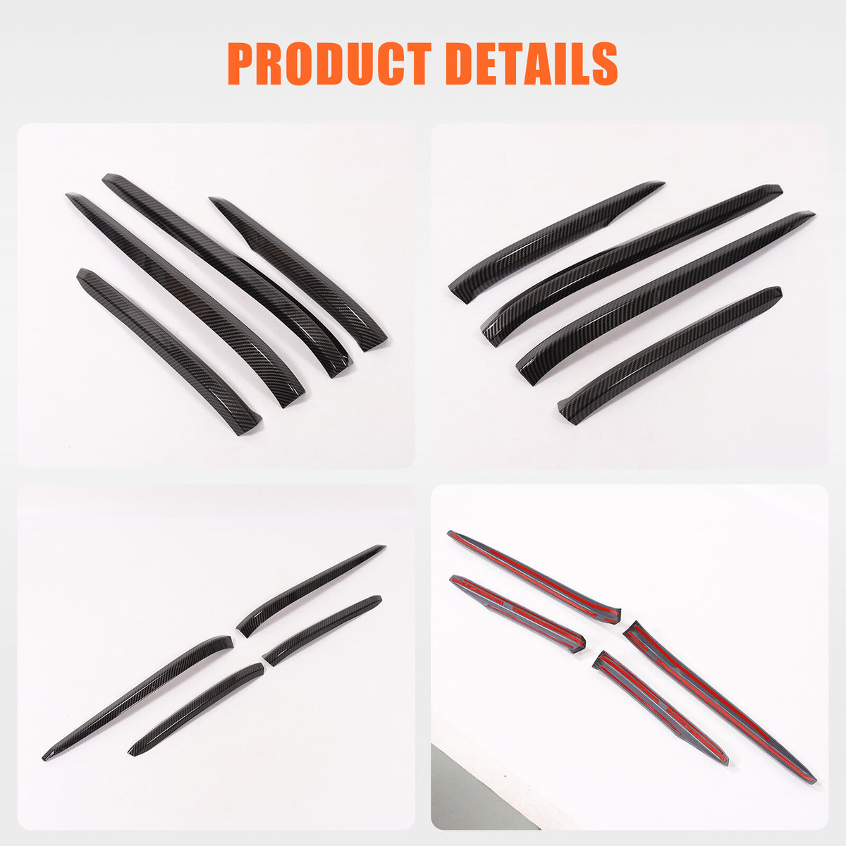 ABS Carbon Fiber Rear Bumper Corner Trim Cover For Cadillac Escalade 2021+ 3