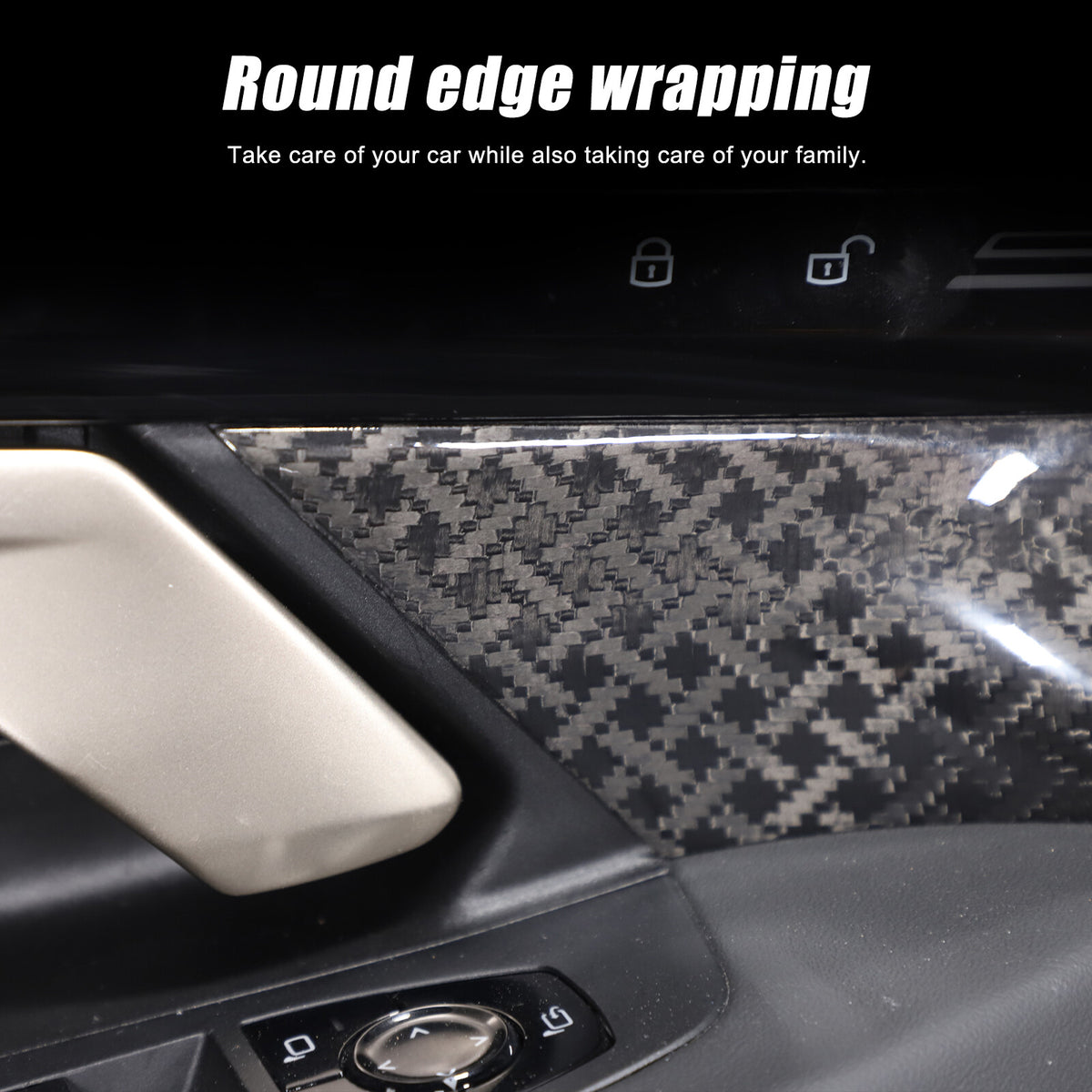 X Style Real Carbon Fiber Inner Front door Cover Trim For BMW 5 Series G60 2024+ 10